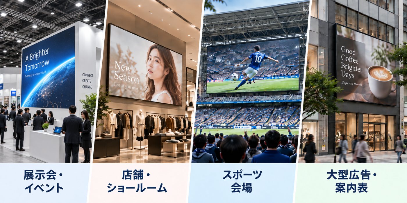 使用シーン：平面LEDの使用シーン